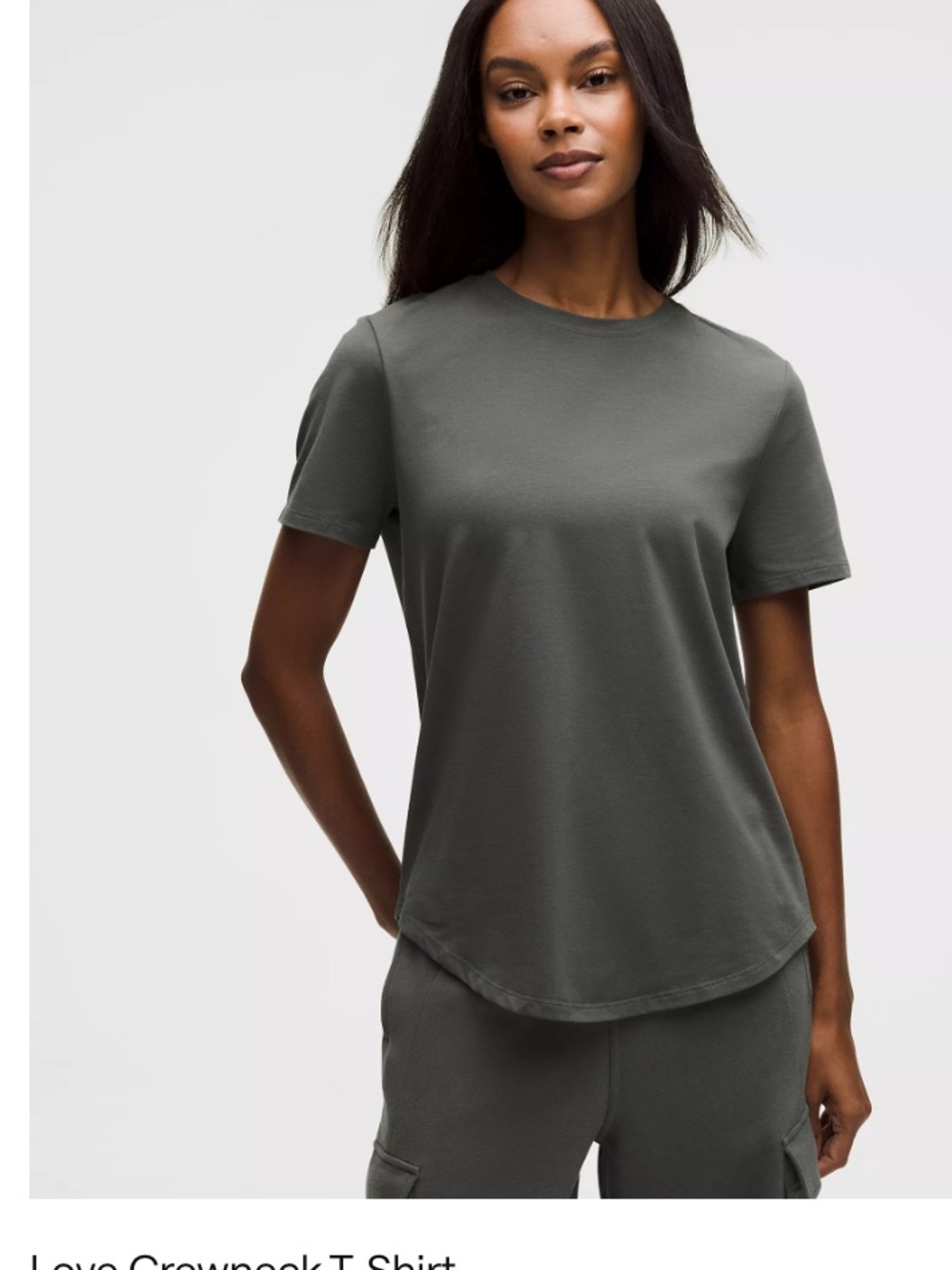lululemon athletica Relaxed Crewneck Tee in Olive